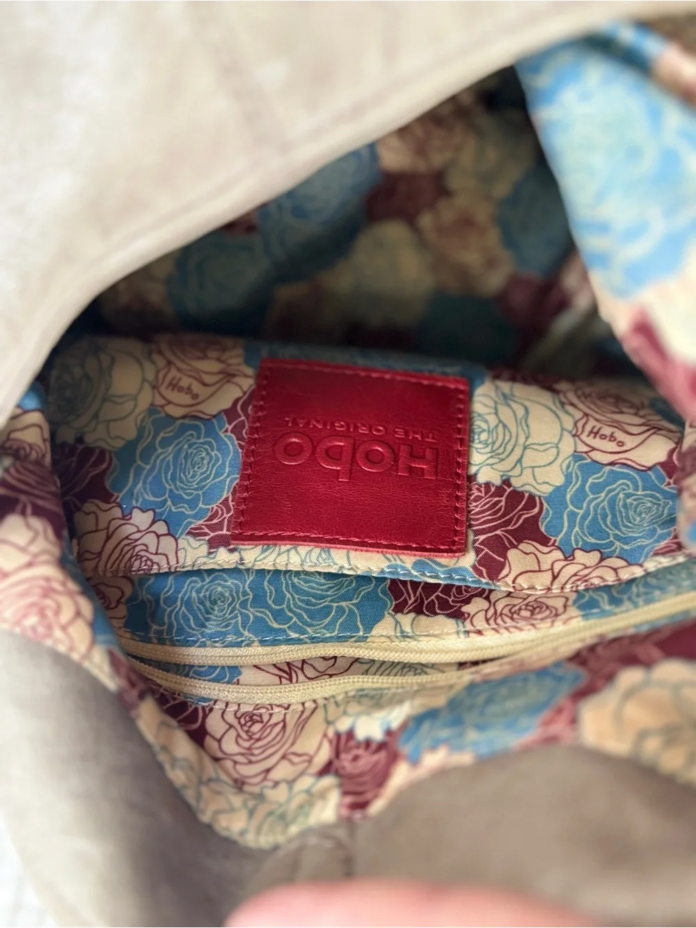 HOBO Vintage Slouch hobo purse with Floral Lining